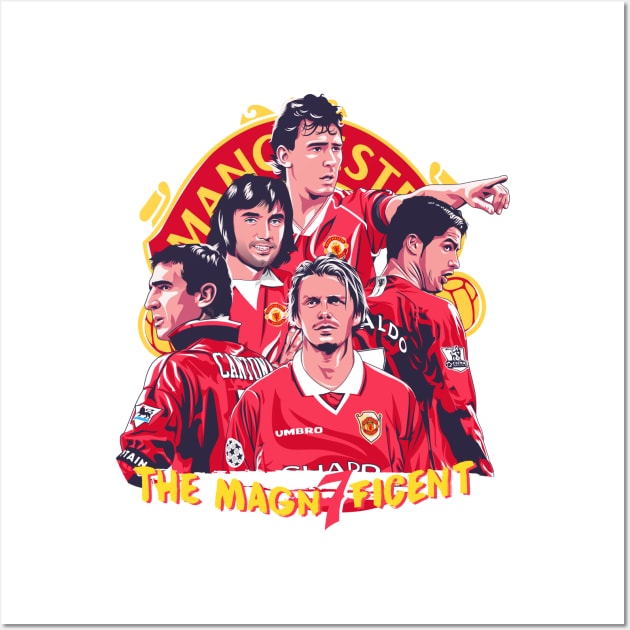 The Magnificent 7 - A Manchester United Tribute Wall Art by Futbol Art